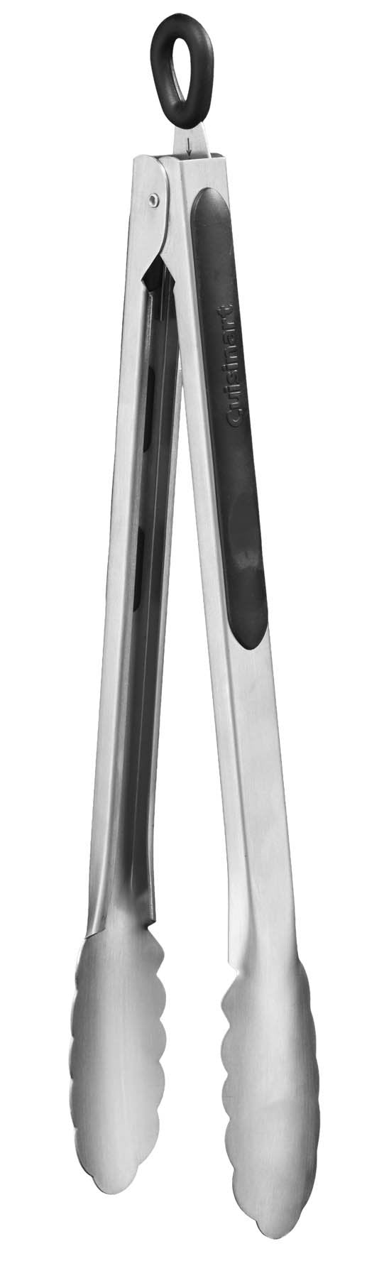 Cuisinart 2pc Tong Set - 7" & 9" Stainless Steel Kitchen Tongs with Locking Mechanism & Grip Handle, Dishwasher-Safe