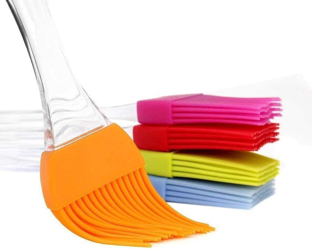 Silicone Basting Pastry & BBQ Brush Set - Uniwit 5 PCS Silicone BBQ Pastry Oil Brush Turkey Baster,Barbecue Utensil use for Grilling and Marinating (6.89" * 1.28"(L*W))