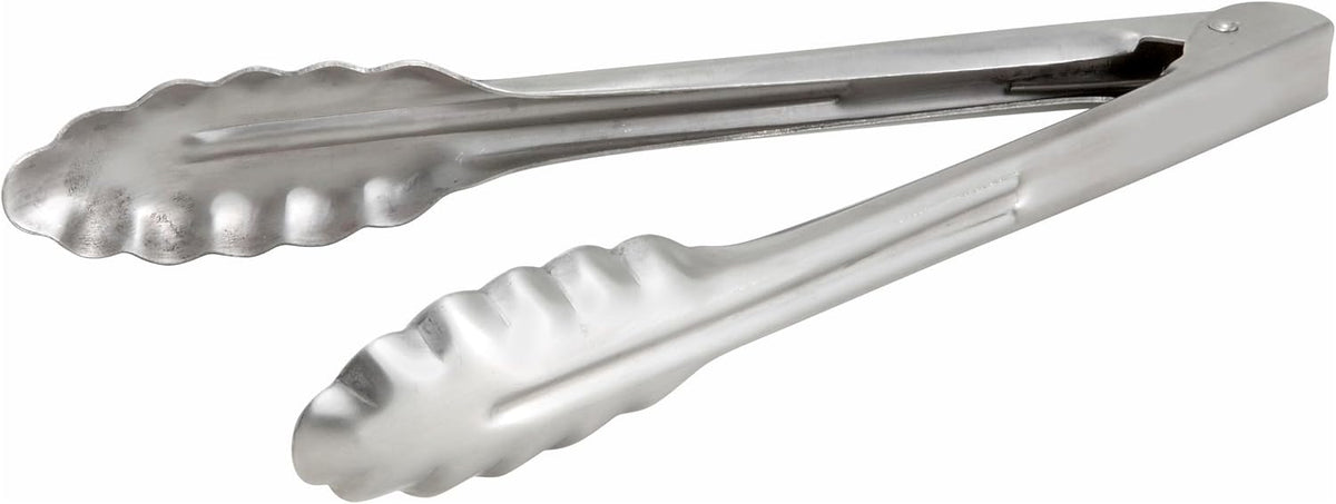 Winco Coiled Spring Extra Heavyweight Stainless Steel Utility Tong, 9-Inch