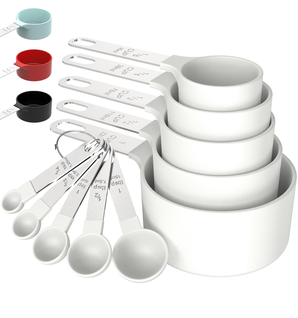 Measuring Cups & Spoons Set, Stackable Cups and Spoons