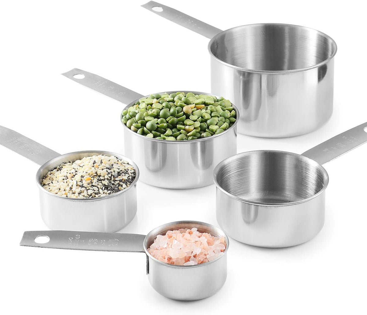 Laxinis World Stainless Steel Measuring Cups and Spoons Set, 10-Piece