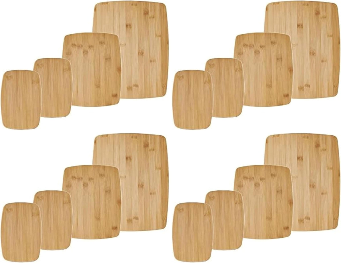 Farberware Bamboo Cutting Board Set, 4-Piece, Reversible