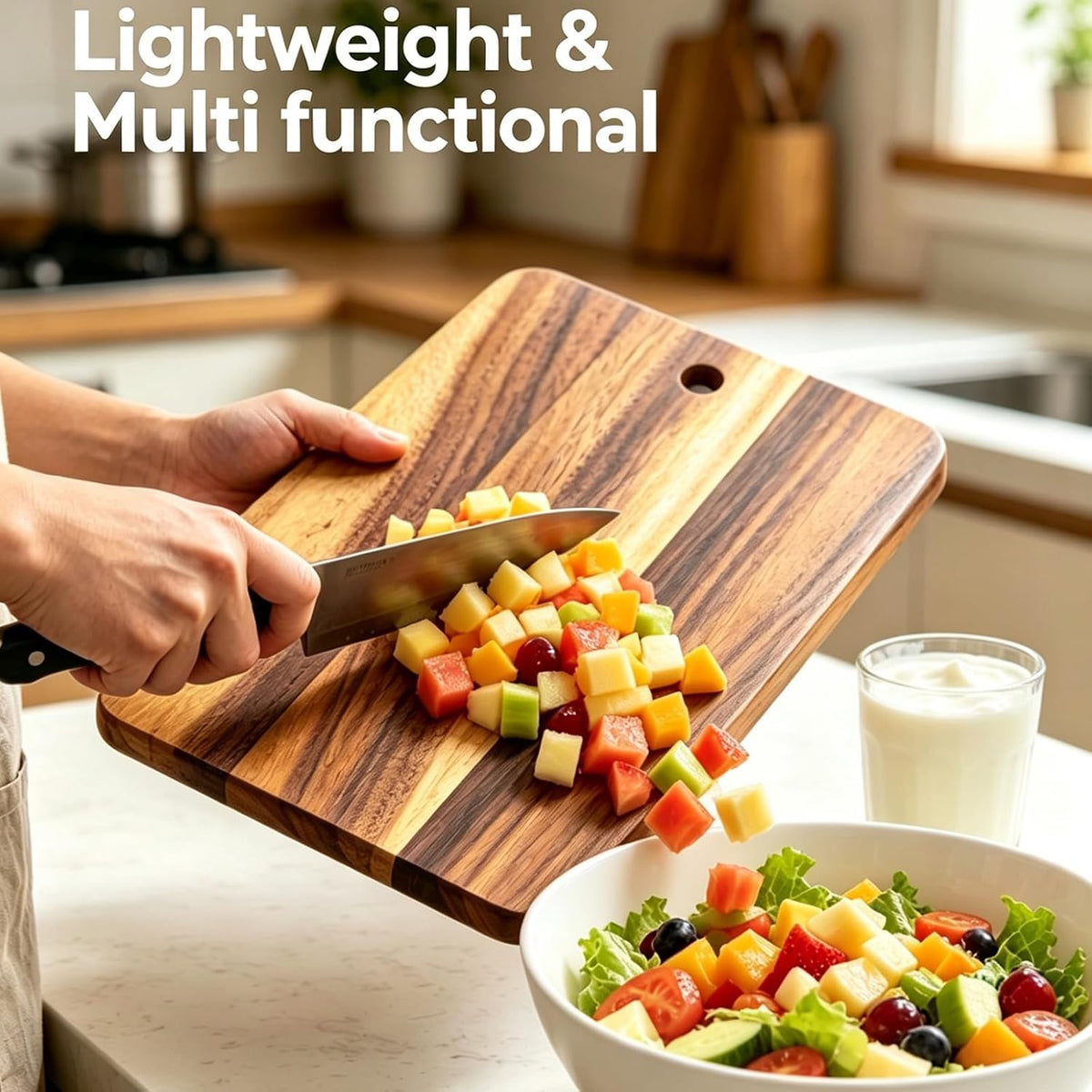 Small Acacia Wooden Cutting Boards for Kitchen,Mini Size 9" x 5.9"