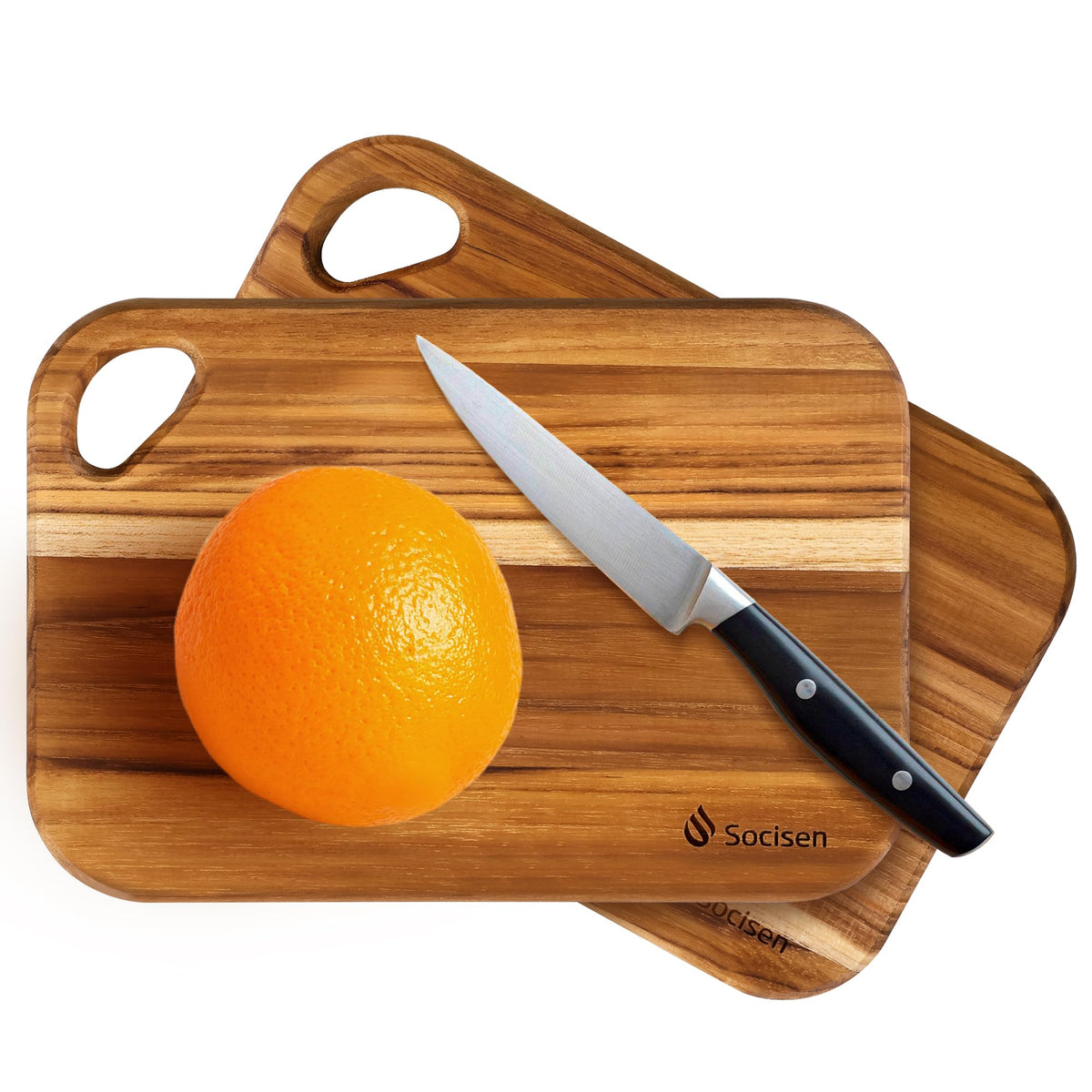 2 Pack Small Teak Wood Cutting Board for Kitchen 8.6" x 6" Mini Wooden Charcuterie Boards Lightweight Chopping Board Non Toxic Serving Board Tiny Chef Set Camping Fruit Lemon Sandwich Cheese Board