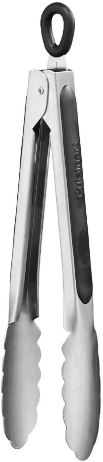 Cuisinart 2pc Tong Set - 7" & 9" Stainless Steel Kitchen Tongs with Locking Mechanism & Grip Handle, Dishwasher-Safe