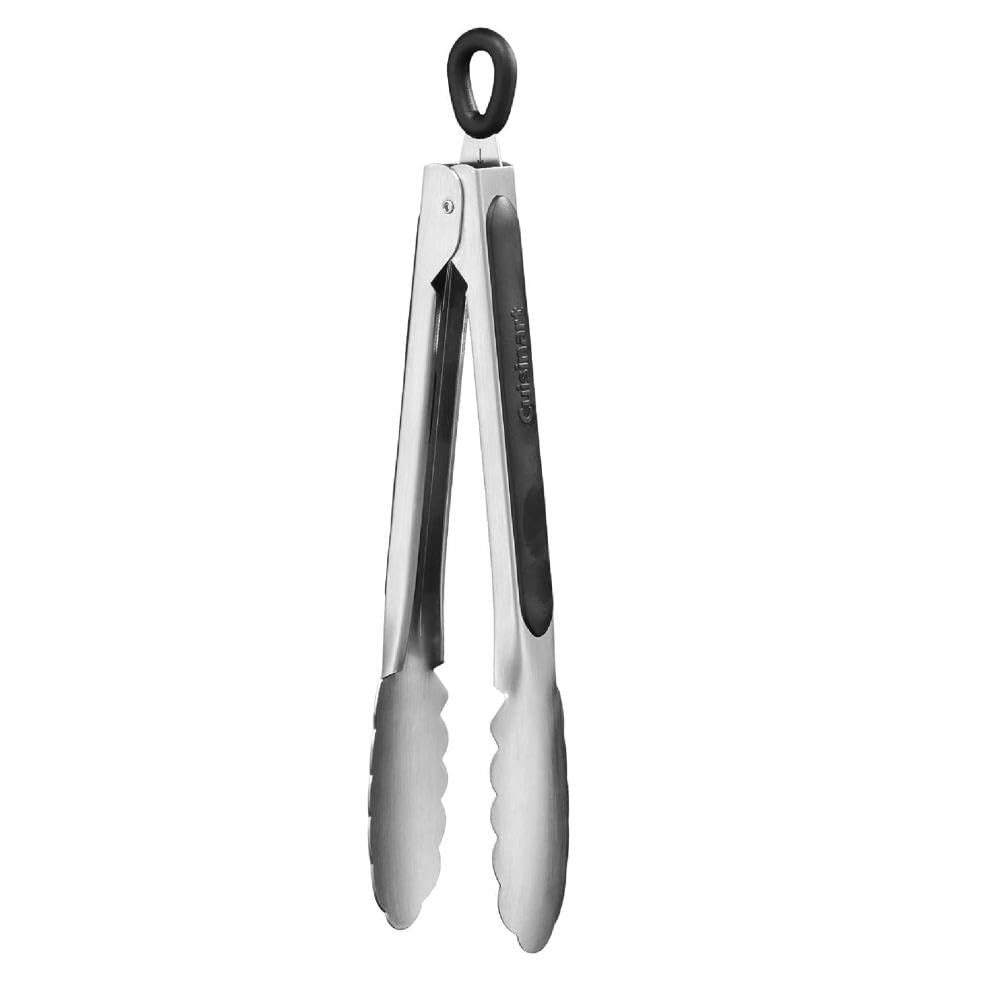 Cuisinart 2pc Tong Set - 7" & 9" Stainless Steel Kitchen Tongs with Locking Mechanism & Grip Handle, Dishwasher-Safe
