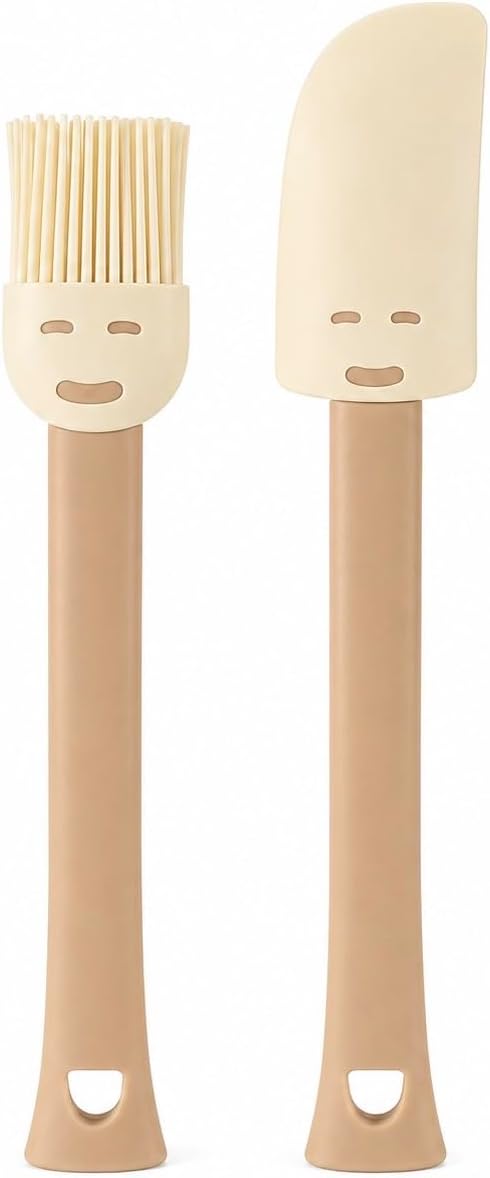Silicone Pastry & Basting Brush Set, Baking Brush, Heat Resistant, Smiley