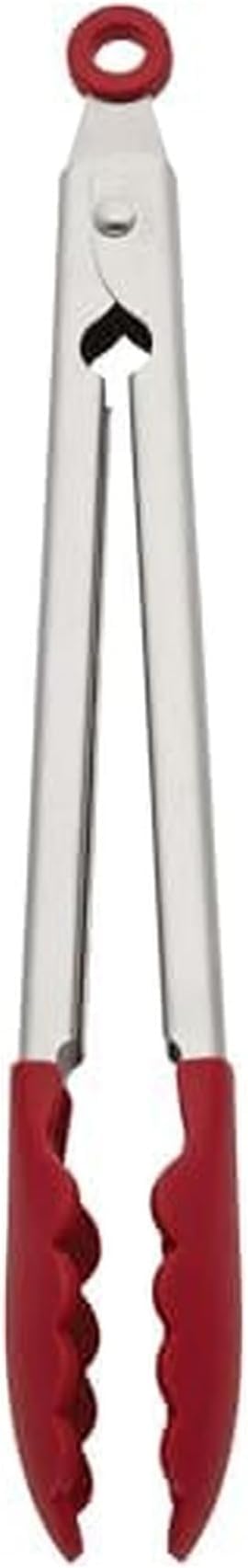 KitchenAid Gourmet Stainless Steel Serving Tongs with Hang Hook and Secure Closing Lock, 9 Inch, Stainless Steel