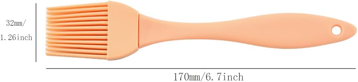 Silicone Oil Brush 4PCS Household Pouring Pastry Brush with Removable Head for Kitchen Cooking Baking Grilling Sauce Butter Marinade Blue Gray Pink Apricot