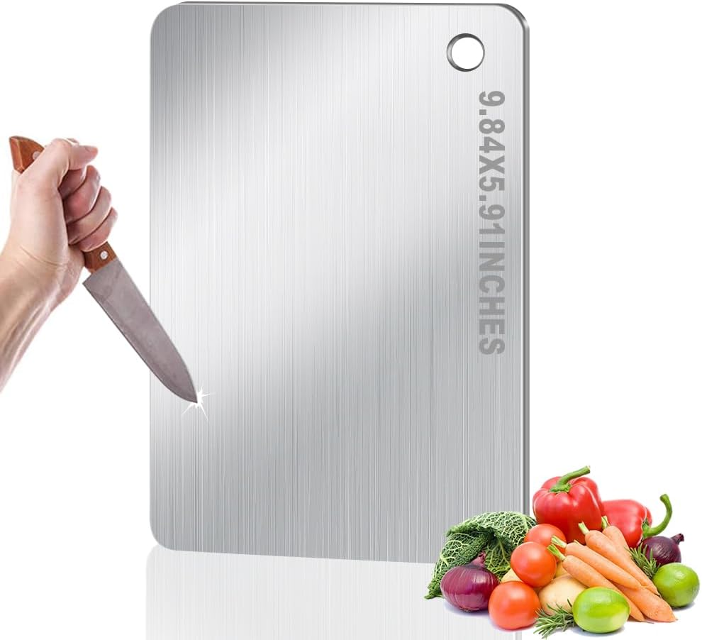 Titanium Cutting Board for Kitchen, Metal Non Stick Chopping Board
