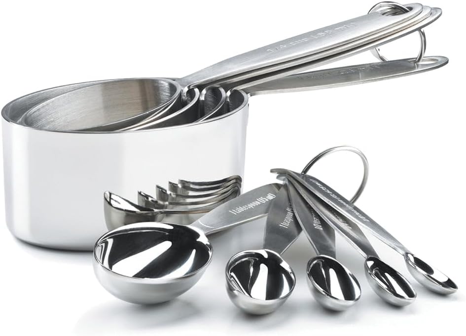 Cuisipro Stainless Steel Measuring Spoon Set Silver, Standard