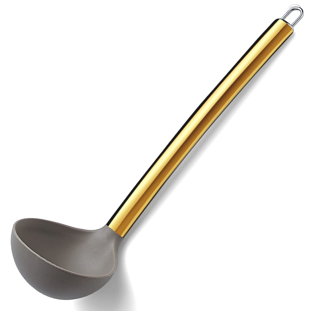 Gold Basting Brush, Berglander Non-stick Silicone Kitchen Brush For Cooking With Titanium Gold Plating Handle, Barbeque Brush, Pastry Brush, BBQ Brush, Dishwasher Safe, Easy to Clean
