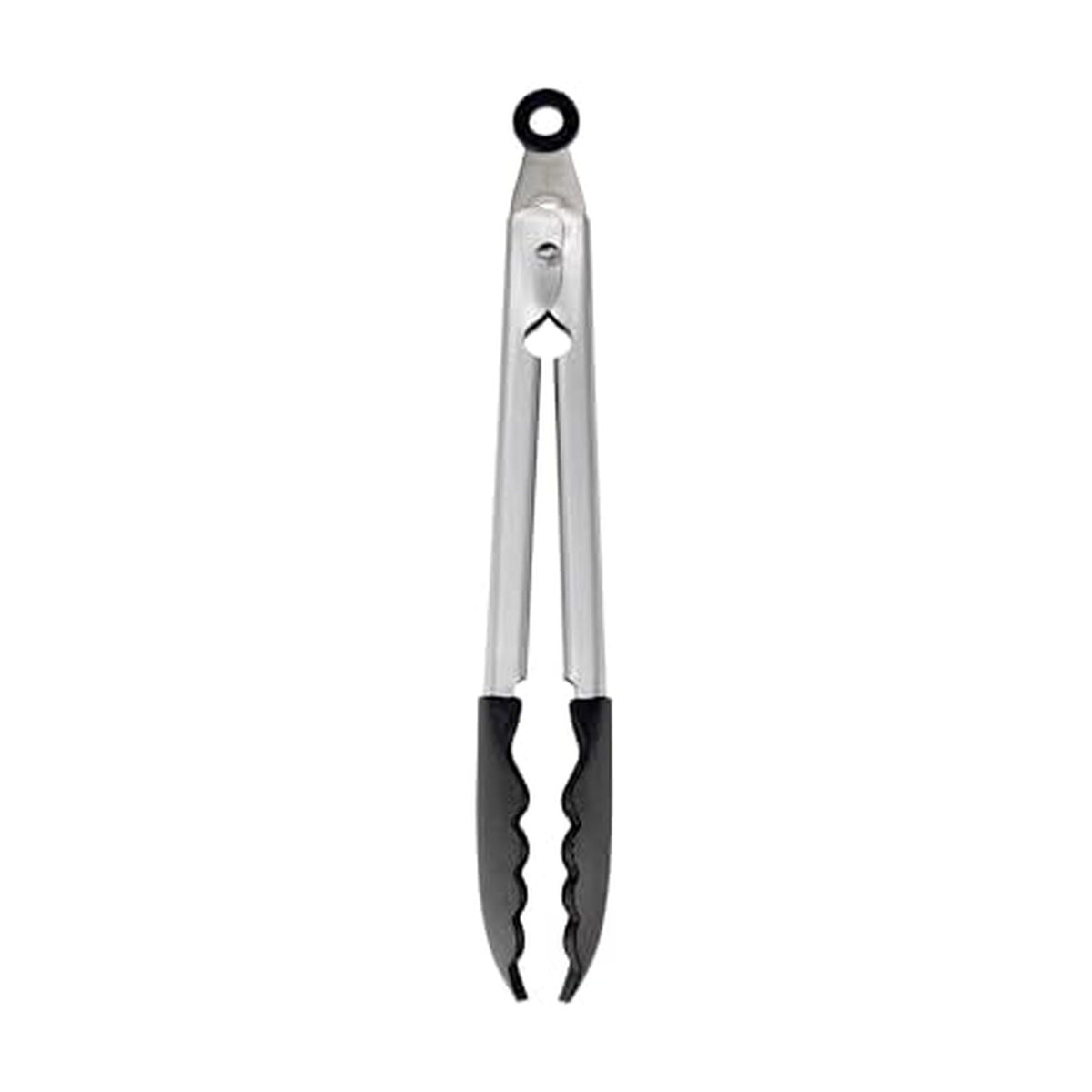KitchenAid Gourmet Stainless Steel Serving Tongs with Hang Hook and Secure Closing Lock, 9 Inch, Stainless Steel