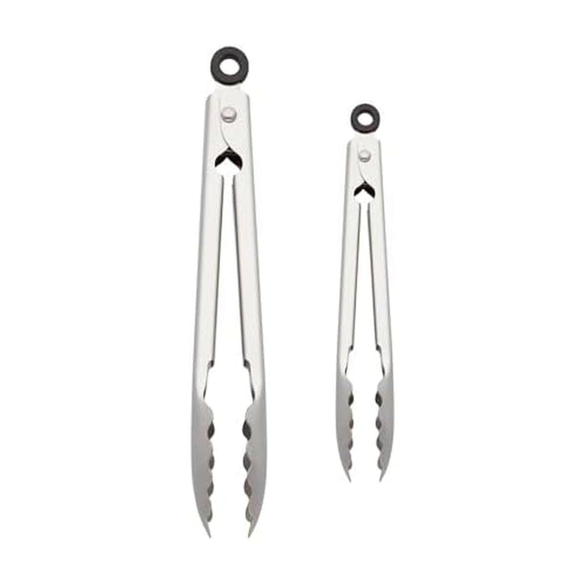 KitchenAid Gourmet Stainless Steel Serving Tongs with Hang Hook and Secure Closing Lock, 9 Inch, Stainless Steel