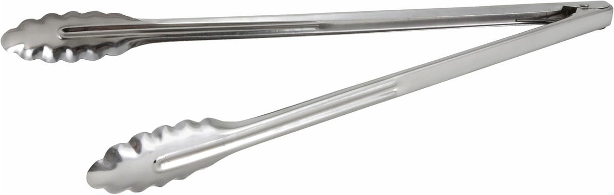 Winco Coiled Spring Heavyweight Stainless Steel Utility Tong, 7-Inch