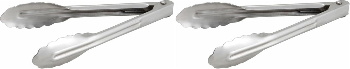 Winco Coiled Spring Heavyweight Stainless Steel Utility Tong, 7-Inch
