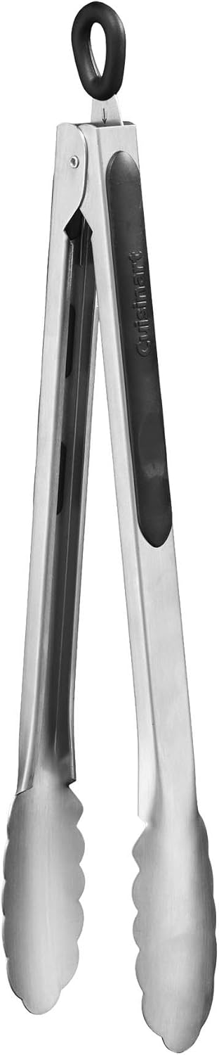 Cuisinart 2pc Tong Set - 7" & 9" Stainless Steel Kitchen Tongs with Locking Mechanism & Grip Handle, Dishwasher-Safe