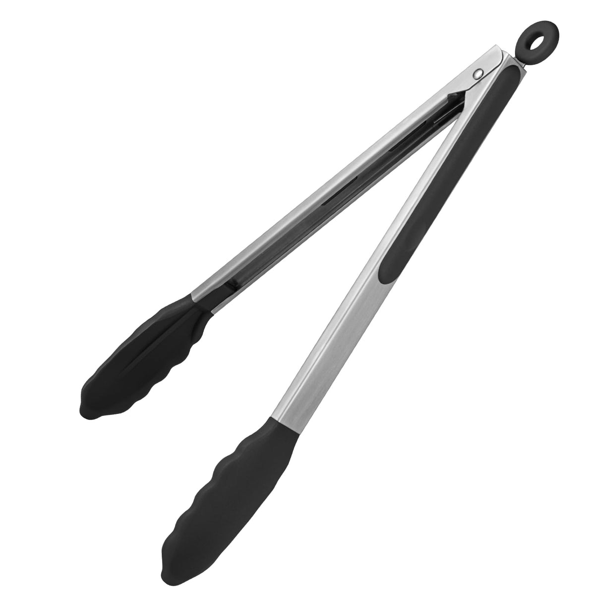 U-Taste Kitchen Tong for Cooking, 600ºF Heat-Resistant Silicone, 9in/Black