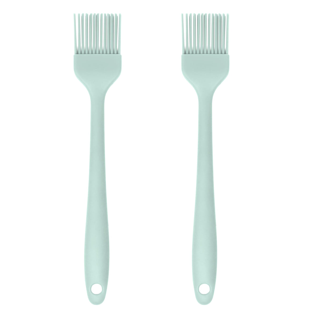 JS Gourmet Silicone Small Basting and Pastry Brush - Pastel Green - 2-Pack