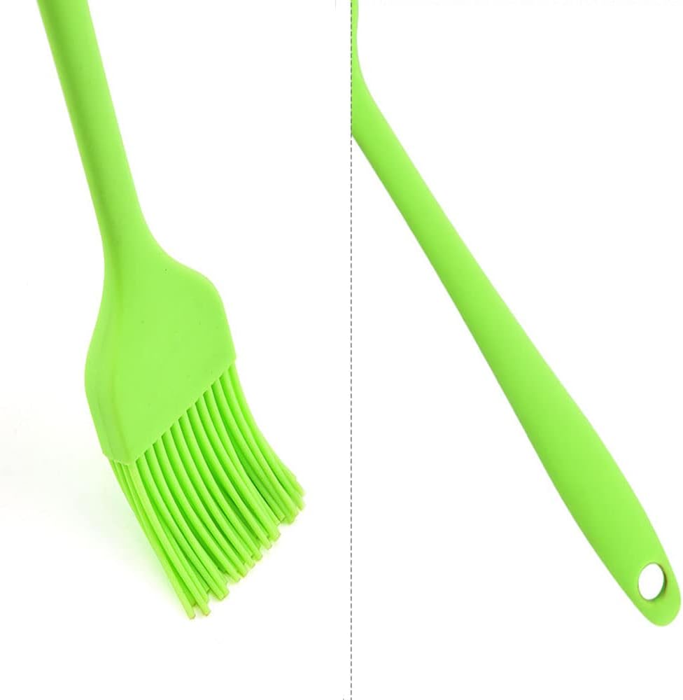 Silicone Oil brush, for BBQ Kitchen Cooking Baking and Grilling (4 PCS,green)