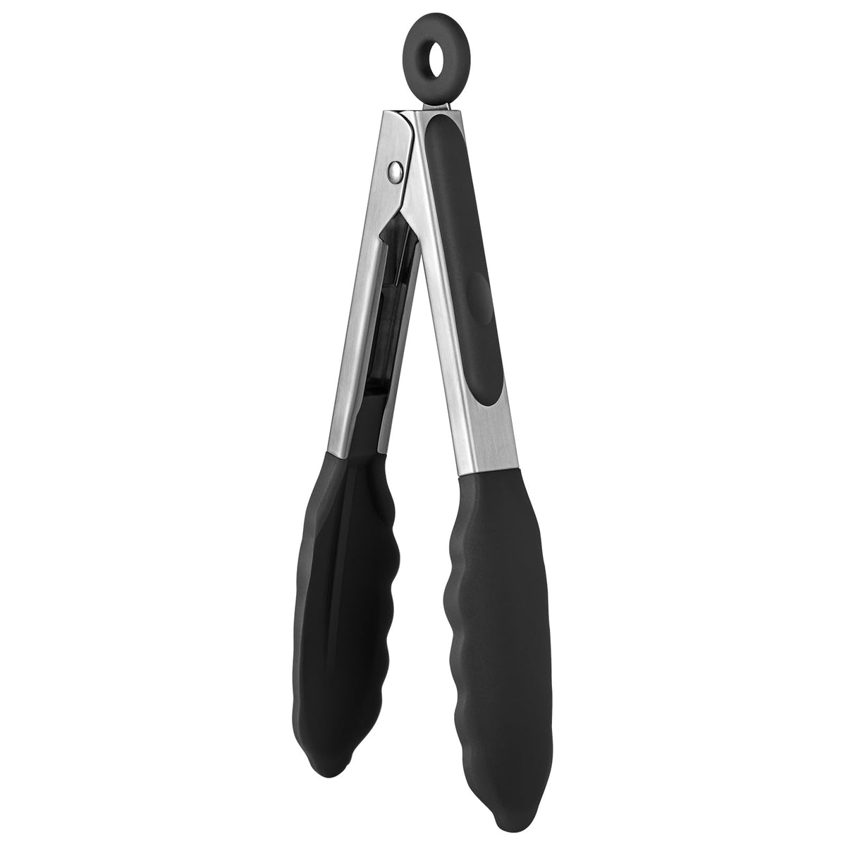 U-Taste Kitchen Tong for Cooking, 600ºF Heat-Resistant Silicone, 9in/Black