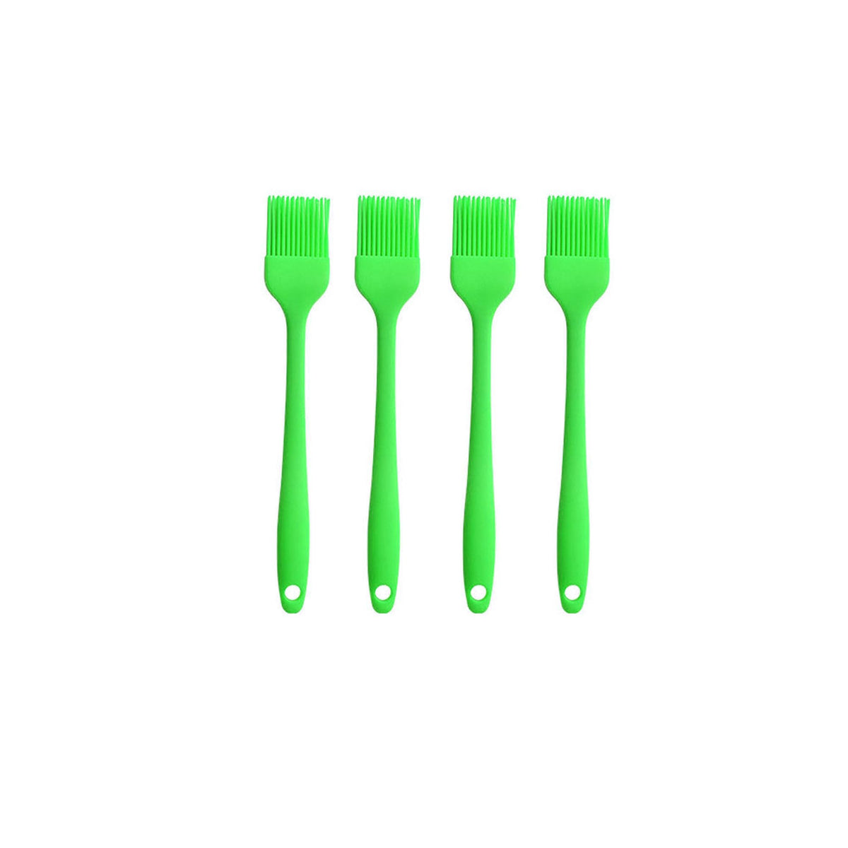Silicone Oil brush, for BBQ Kitchen Cooking Baking and Grilling (4 PCS,green)