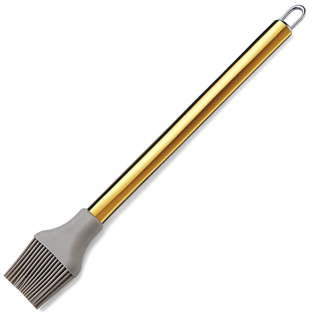 Gold Basting Brush, Berglander Non-stick Silicone Kitchen Brush For Cooking With Titanium Gold Plating Handle, Barbeque Brush, Pastry Brush, BBQ Brush, Dishwasher Safe, Easy to Clean