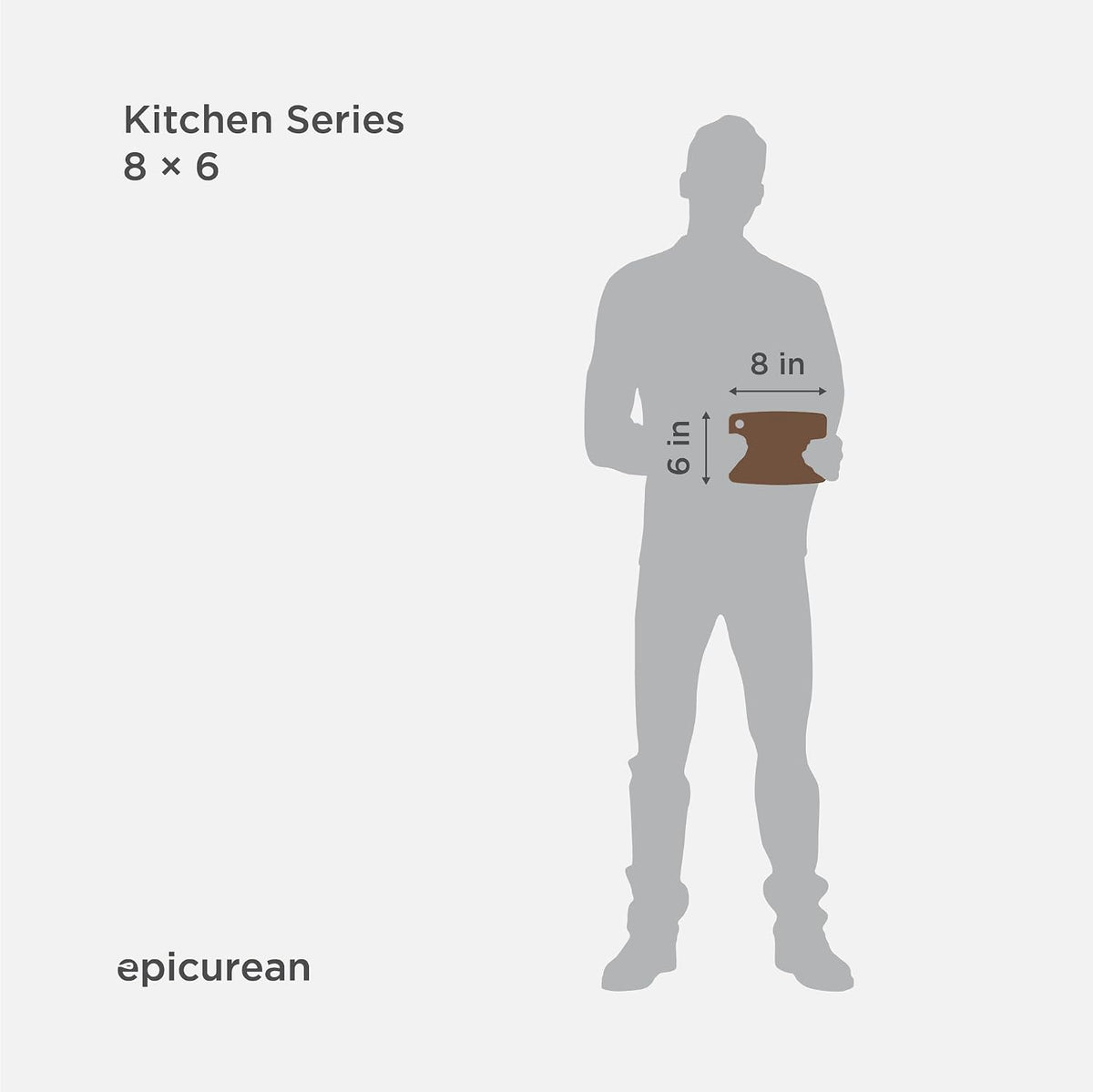 Epicurean Kitchen Series Cutting Board, 8" × 6", Nutmeg, 3.2 Pounds