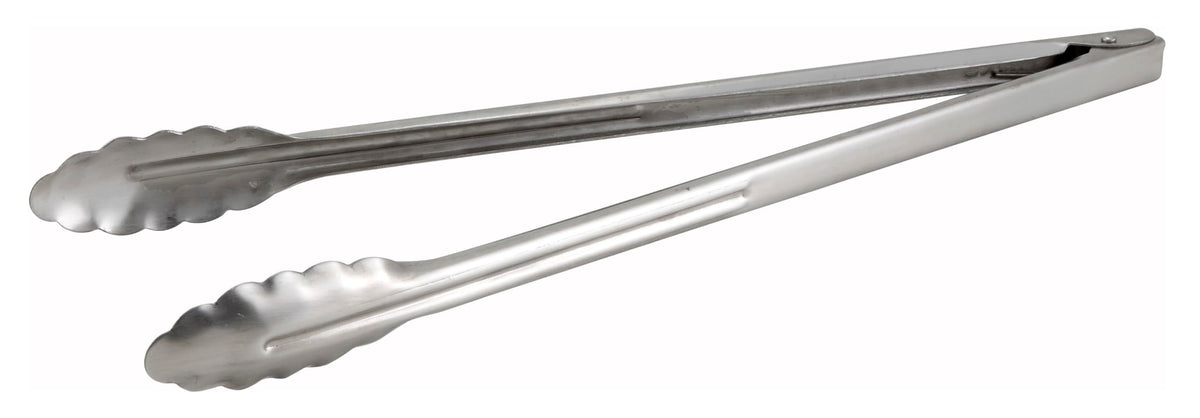 Winco Coiled Spring Heavyweight Stainless Steel Utility Tong, 7-Inch
