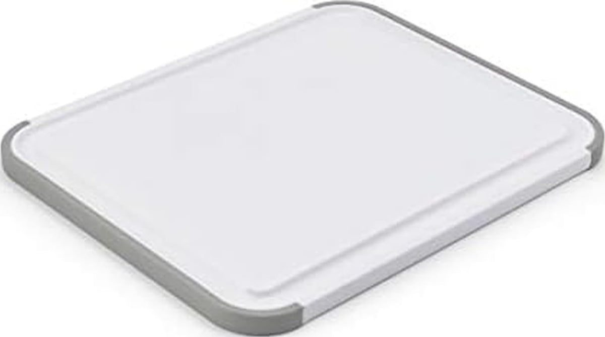 KitchenAid Classic Cutting Board with Perimeter Trench and Non Slip Edges, Dishwasher Safe, 11 inch x 14 inch, White and Gray