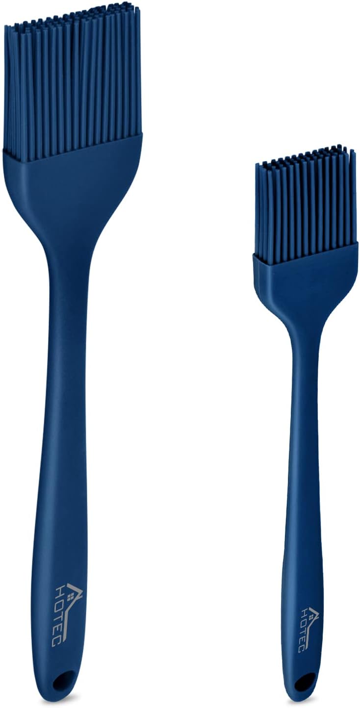 HOTEC Silicone Basting &Pastry Brushes BPA Free, Classic Blue 2