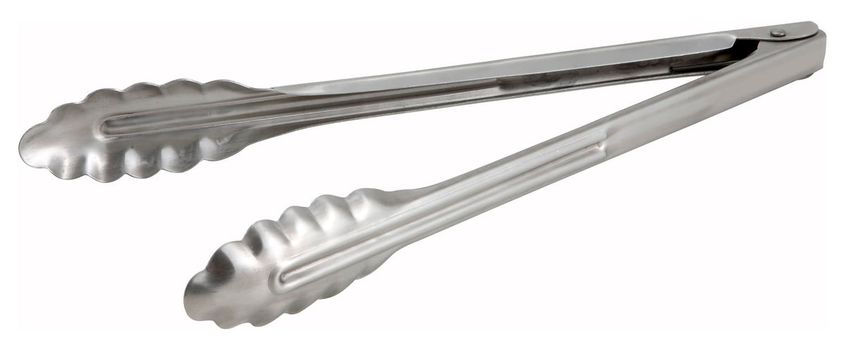 Winco Coiled Spring Heavyweight Stainless Steel Utility Tong, 7-Inch