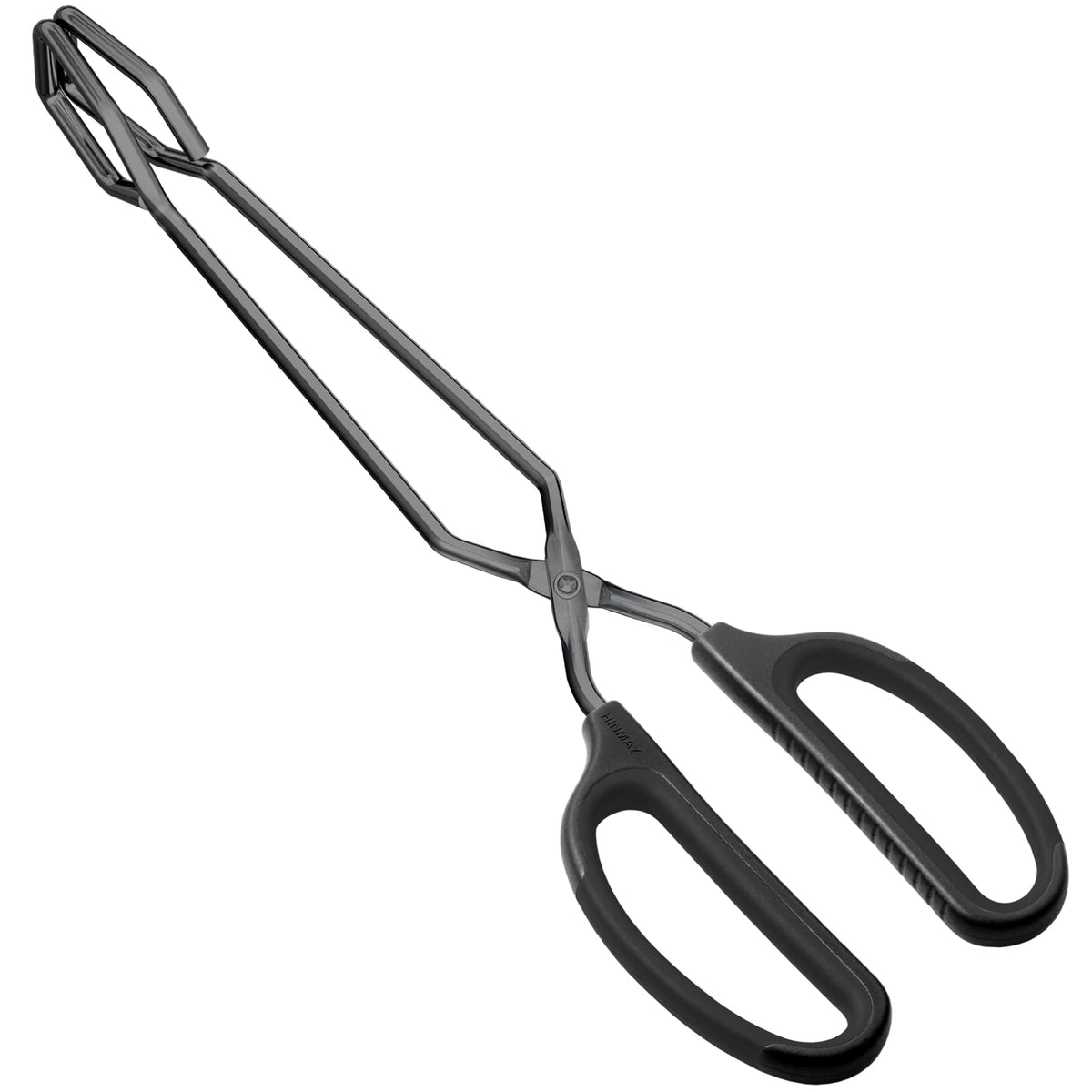 HINMAY Stainless Steel Scissor Tongs with Comfort-Grip Handle 12-Inch
