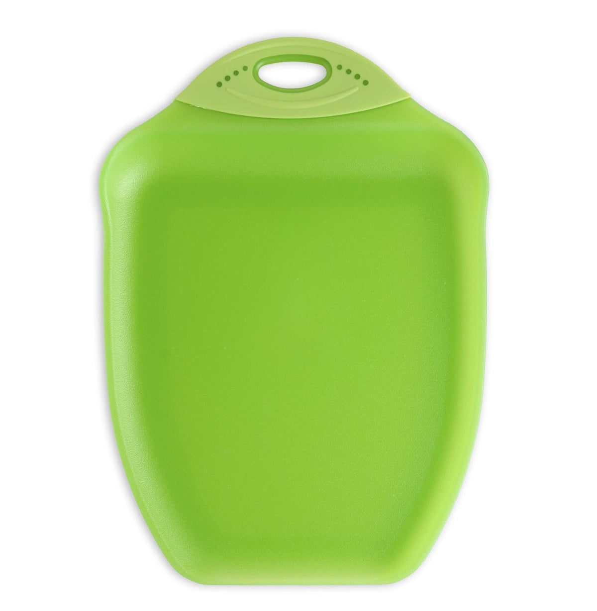 Dexas Chop & Scoop Cutting Board, 9.5 x 13 Inch, White and Black, BPA-Free Dishwasher Safe Kitchen Prep Board with Handle