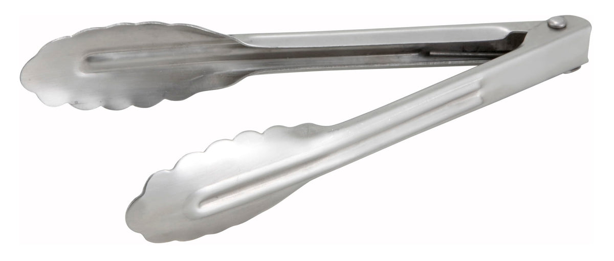 Winco Coiled Spring Heavyweight Stainless Steel Utility Tong, 7-Inch