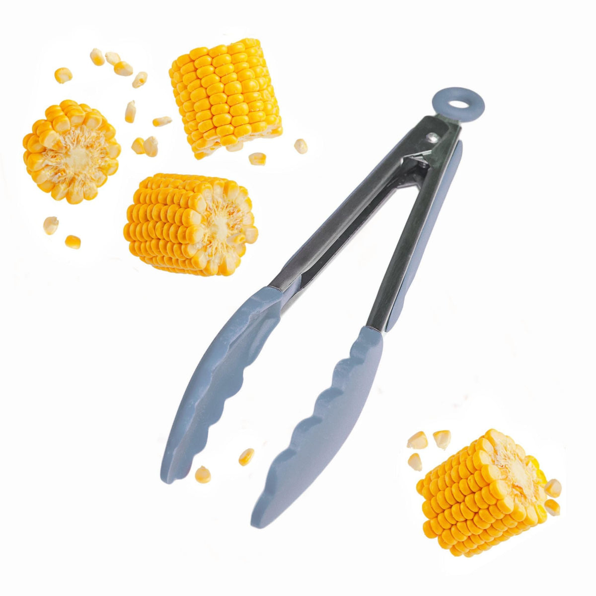 Starpack Get a Grip Silicone Kitchen Tongs (2-Pack, 9" + 12") - LFGB Non Toxic, 600°F Heat Resistant, BPA-Free - Heavy-Duty Stainless Steel, Locking - Dishwasher Safe for Nonstick Cookware