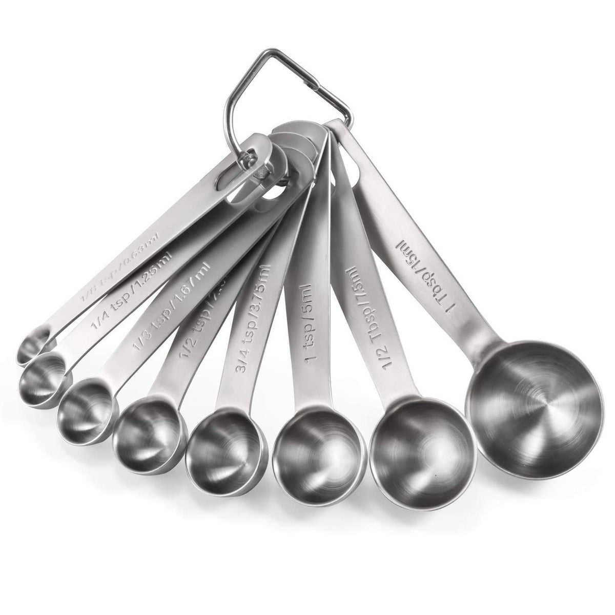 U-Taste 18/8 Stainless Steel Measuring Spoons Set of 7, Teaspoon Tablespoon