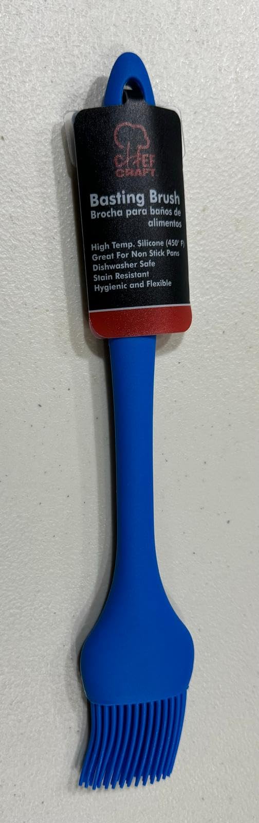 Chef Craft Premium Silicone Basting Brush, 10.25 inch, Red