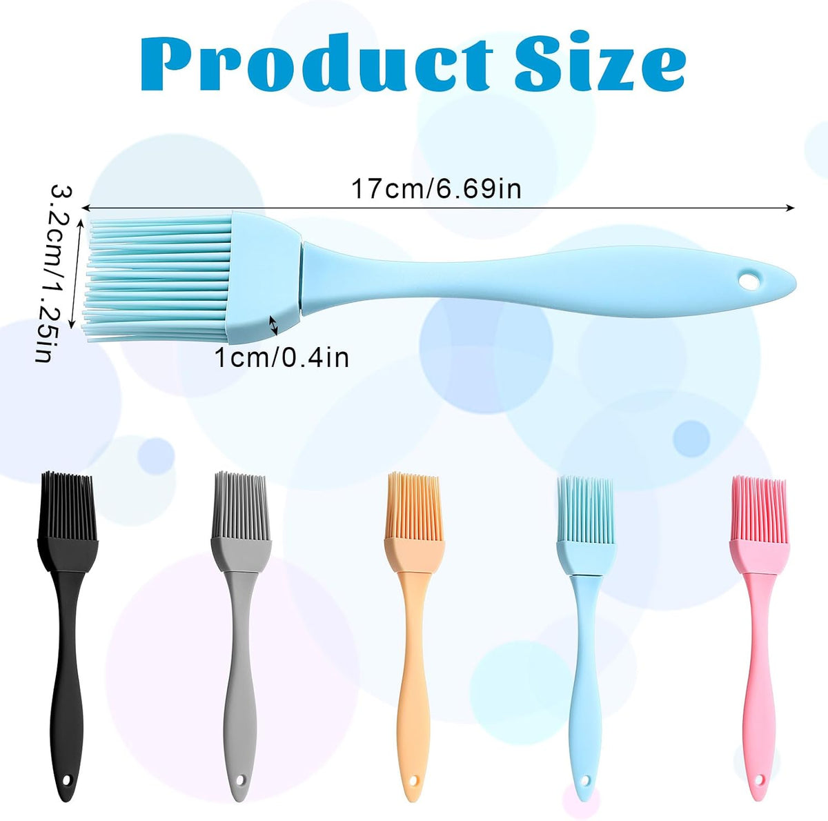 Yuanchu 5 Pcs Silicone Basting Brush, Pastry Brushes Heat Resistant BPA Free