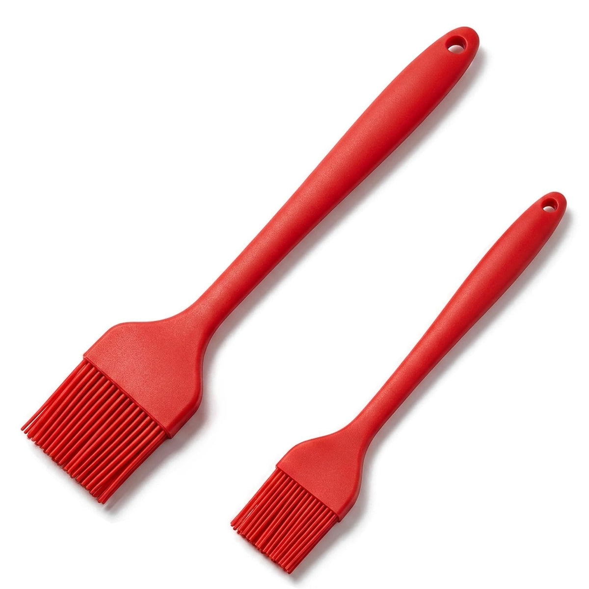 Silicone Basting Brush 2 Pack with Steel Core, Heat Safe BBQ Pastry