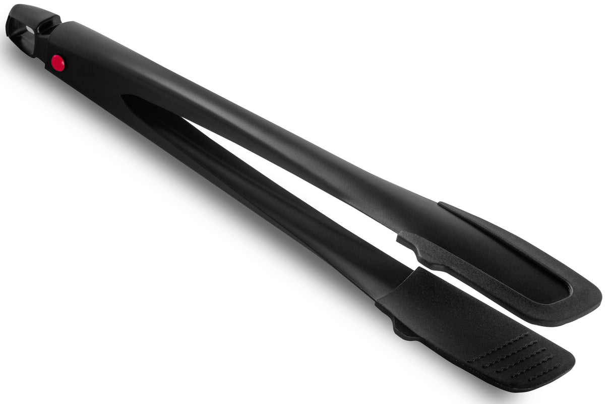 Professional Stainless Steel Kitchen Tongs, Dishwasher safe 12'' Black
