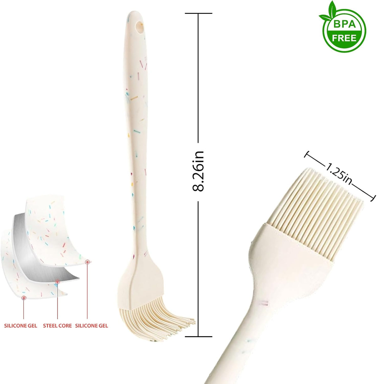Silicone Basting Brushes, BPA-Free Pastry Brush for BBQ