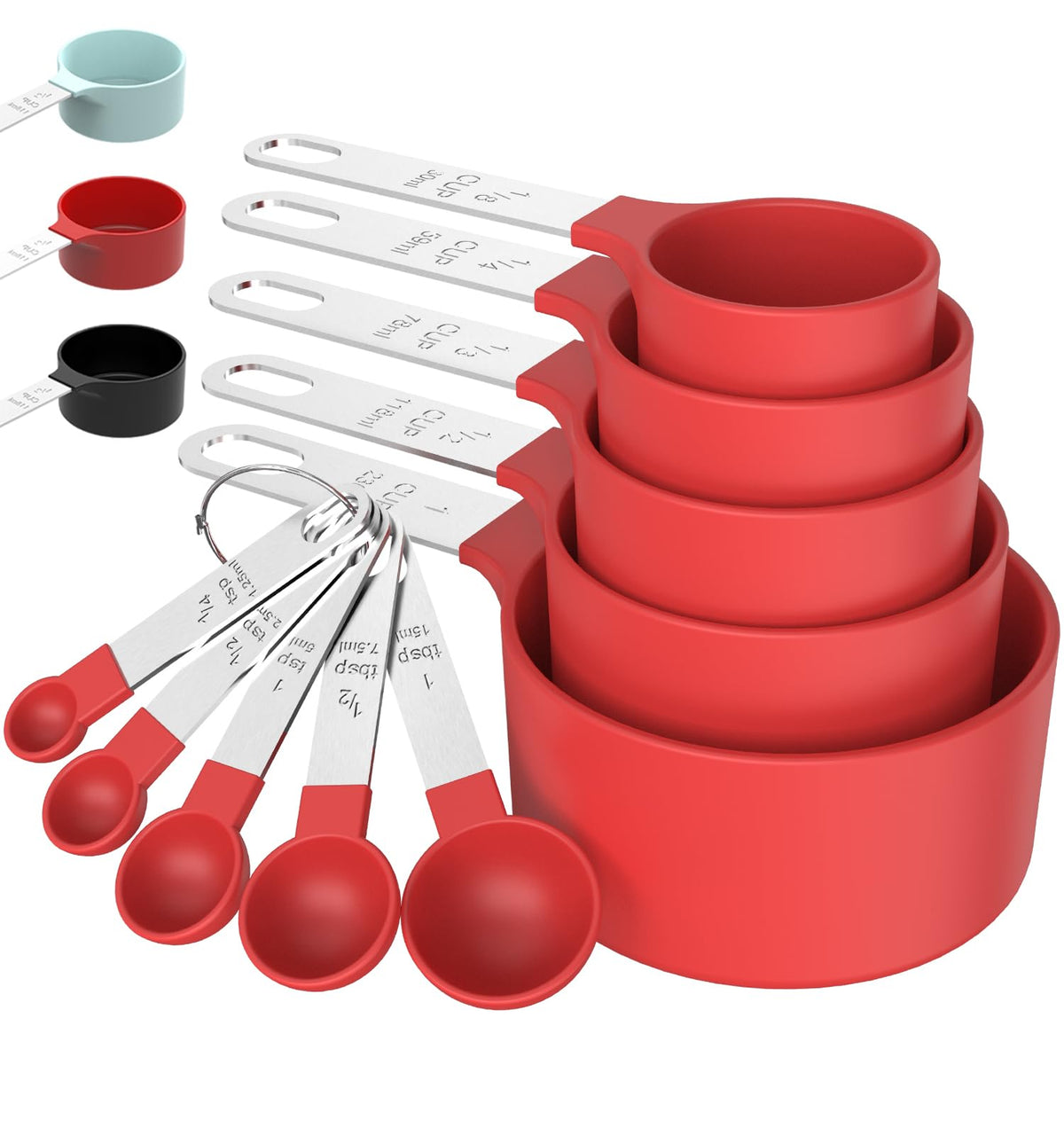 Measuring Cups & Spoons Set, Stackable Cups and Spoons