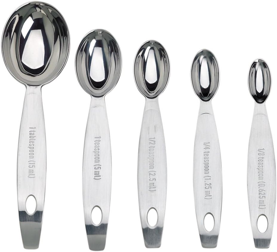 Cuisipro Stainless Steel Measuring Spoon Set Silver, Standard