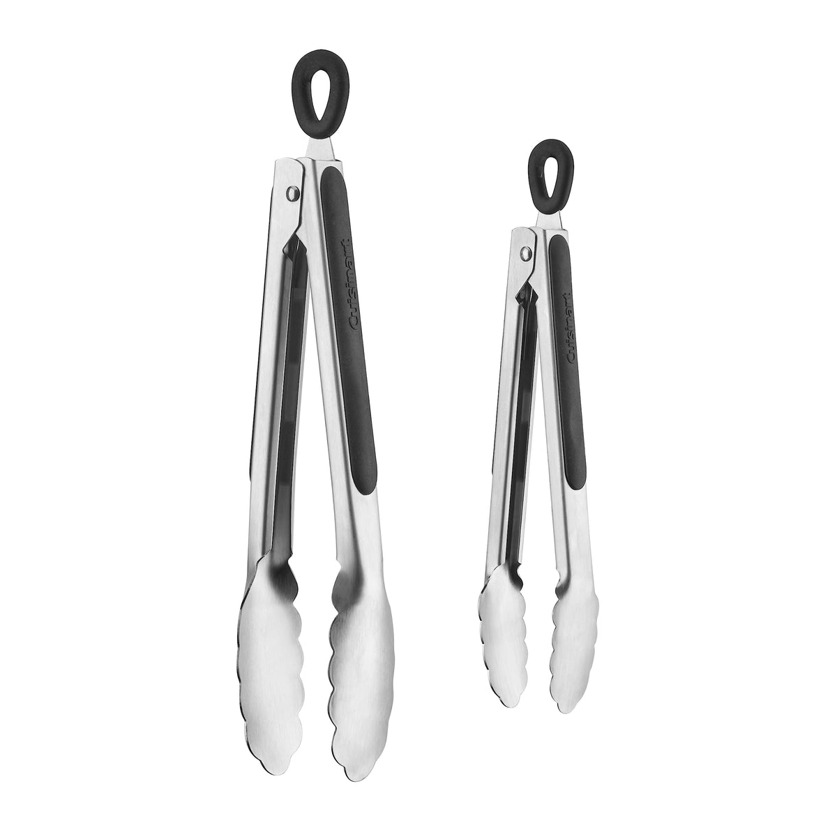Cuisinart 2pc Tong Set - 7" & 9" Stainless Steel Kitchen Tongs with Locking Mechanism & Grip Handle, Dishwasher-Safe