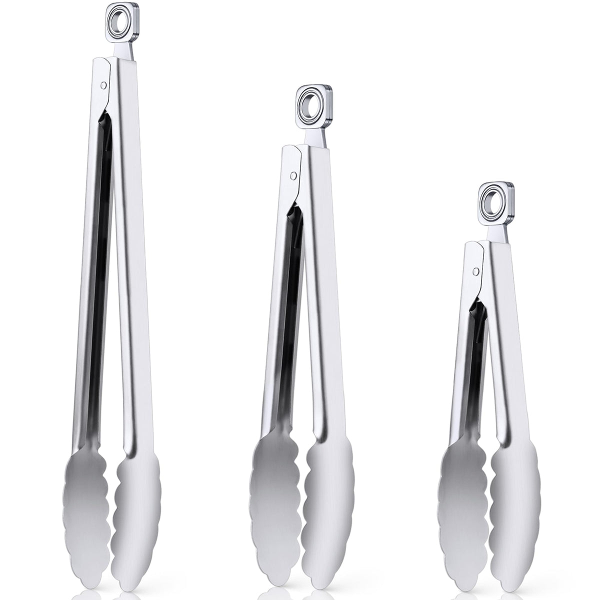 17" Extra Long Metal Tongs,Grilling Tongs,Stainless Steel Tongs for Cooking