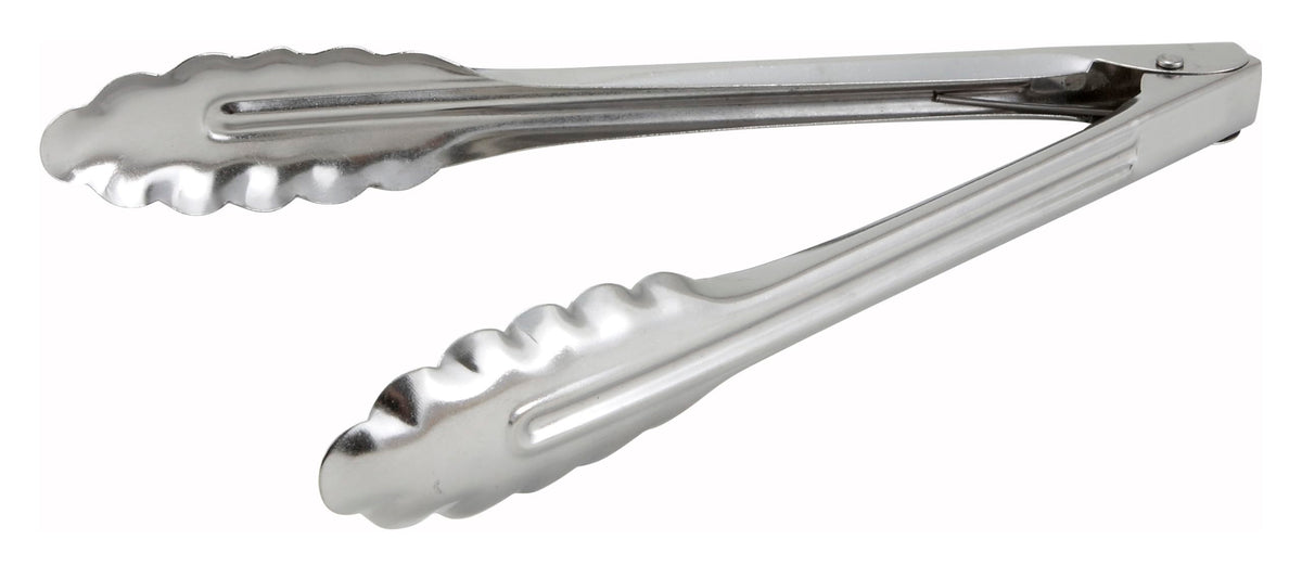 Winco Coiled Spring Heavyweight Stainless Steel Utility Tong, 7-Inch