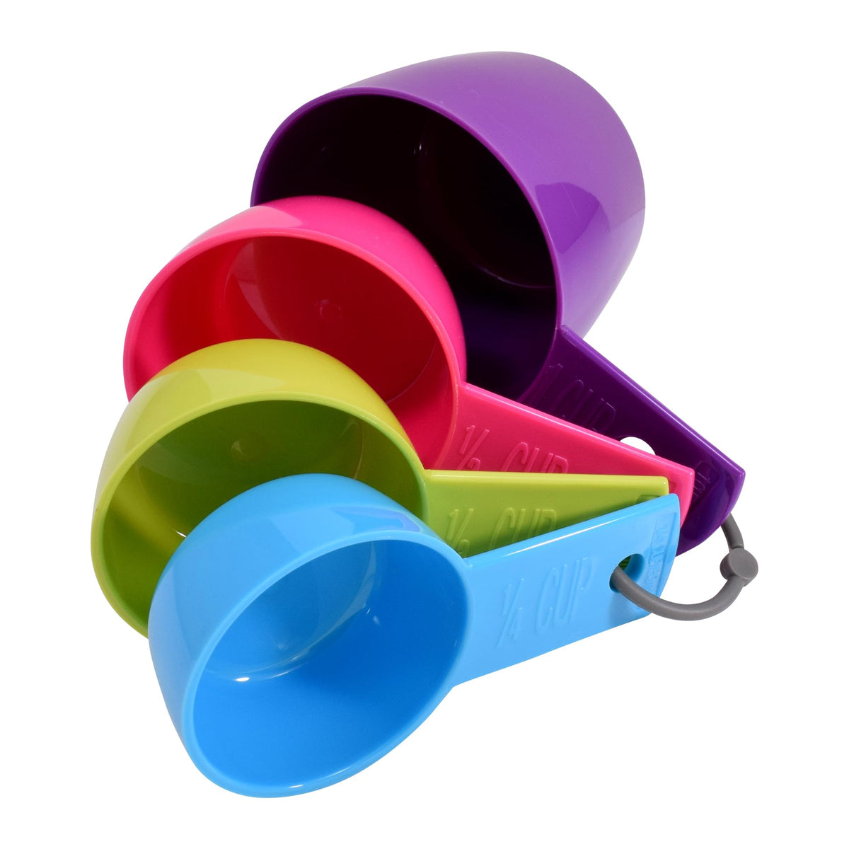 R&M Colorful Measuring Spoons 5-Piece Set – Plastic Nesting Measuring Spoon Set with Tablespoon & Teaspoon Sizes for Cooking & Baking