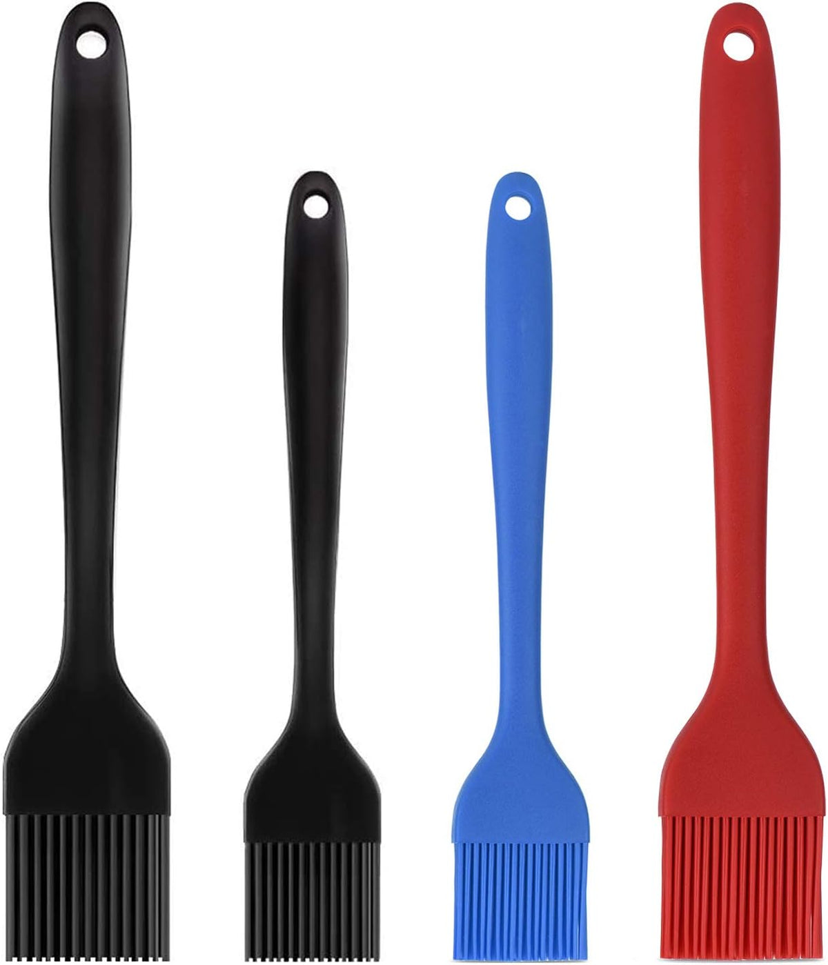 Hhyn Silicone Basting Pastry Brush Set 4 Pack, Multicolor