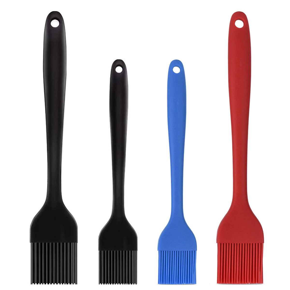 Hhyn Silicone Basting Pastry Brush Set 4 Pack, Multicolor